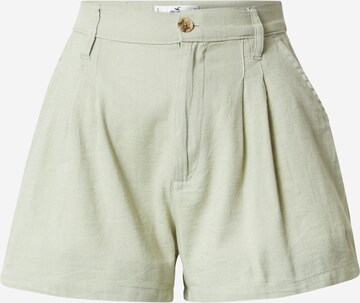 HOLLISTER - Pantalón plisado 'EMEA' en verde: frente