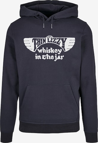 Merchcode Sweatshirt 'Thin Lizzy - Whiskey Amended' in Blauw: voorkant