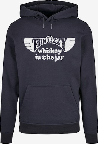 Merchcode Sweatshirt 'Thin Lizzy - Whiskey Amended' in Blue: front