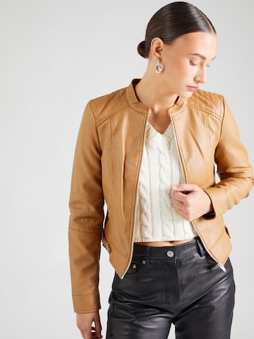 VERO MODA Between-season jacket 'LOVE LOVE' in Brown: front