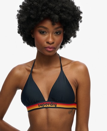 Superdry Triangel Bikinitop in Blauw: voorkant