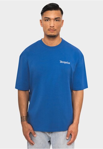 Dropsize Shirt 'Heavy Embo' in Blau: Vorderseite