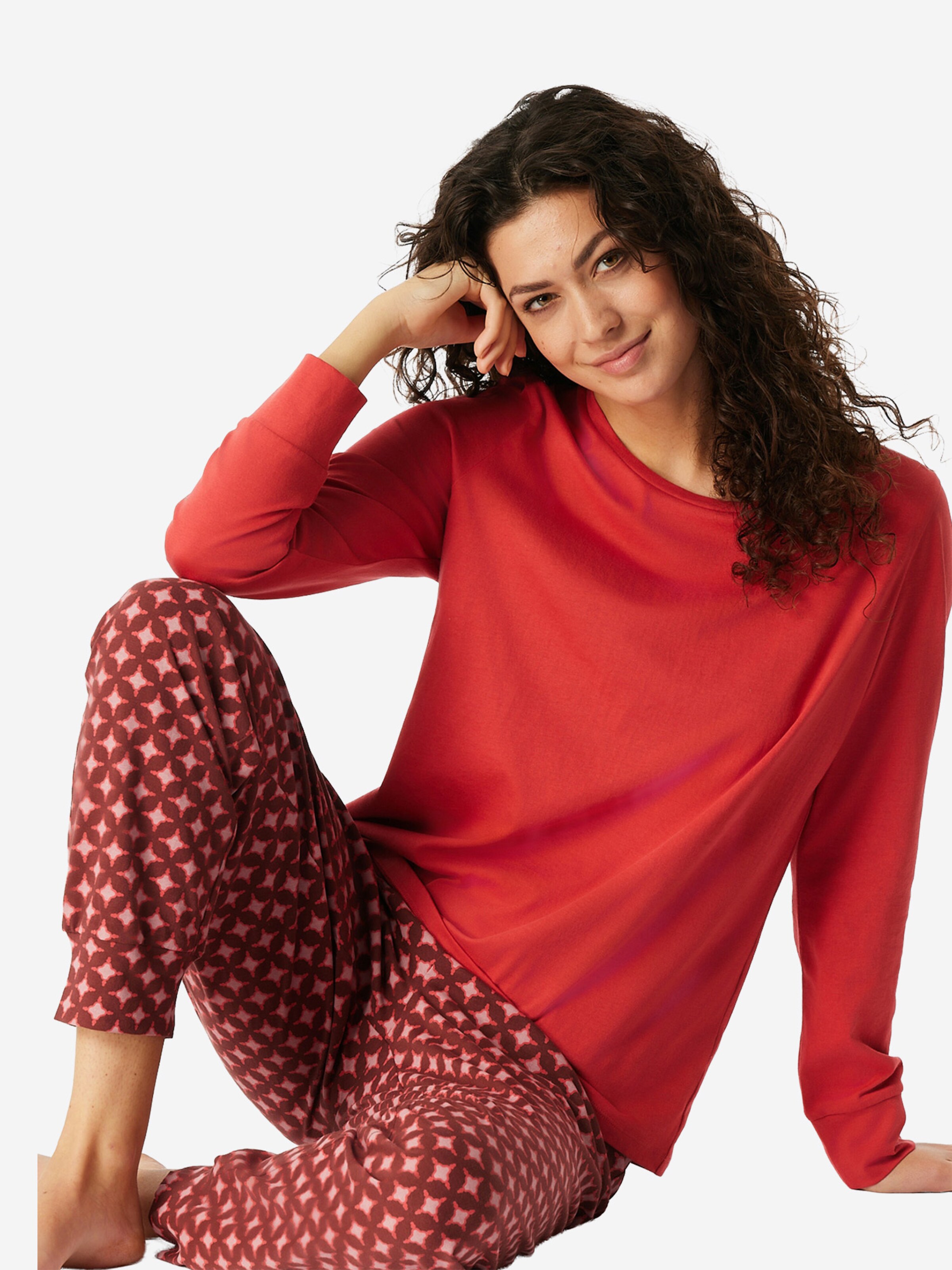 SCHIESSER Pajama ' Comfort Essentials ' in Red