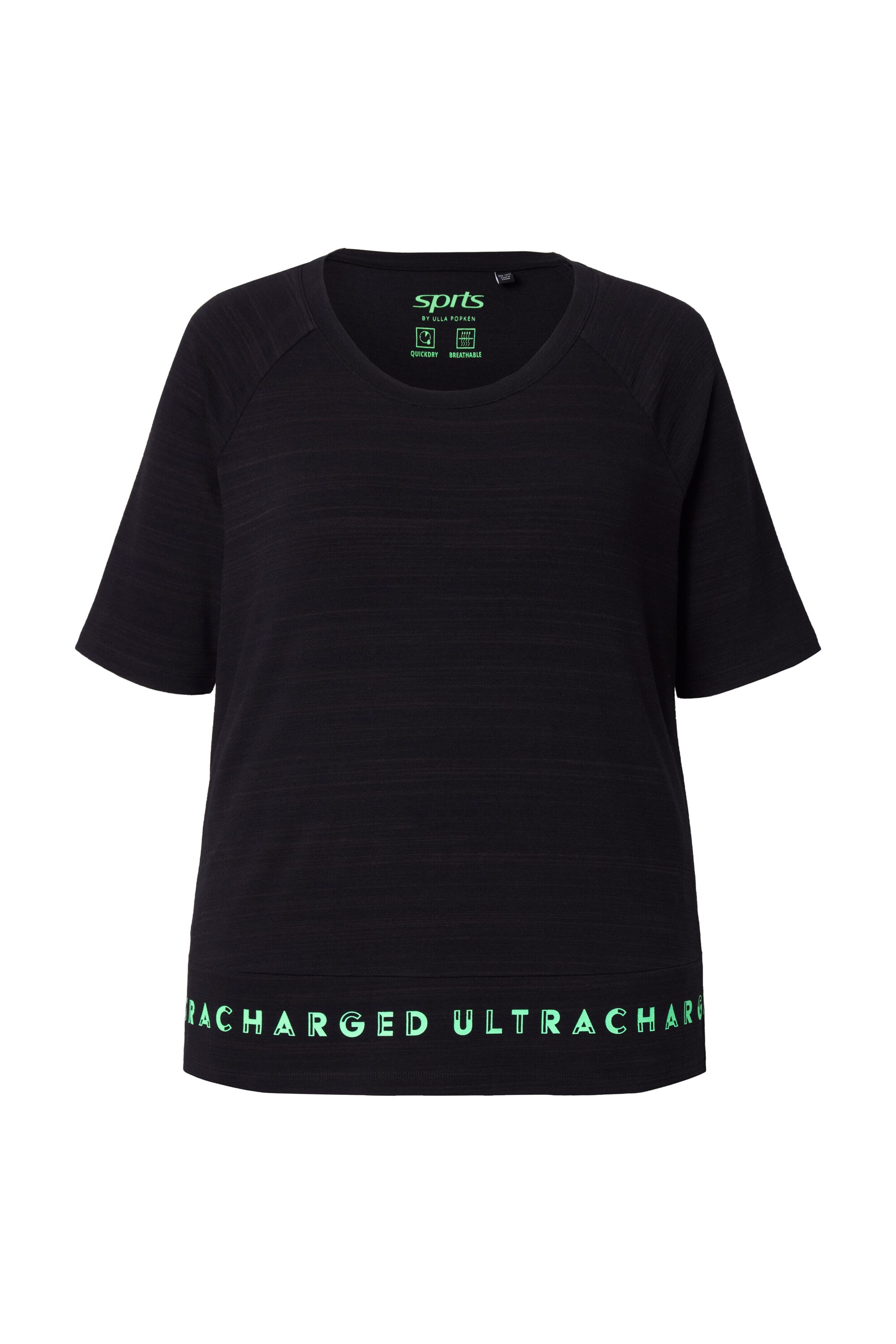 Ulla Popken Shirt in Zwart: voorkant