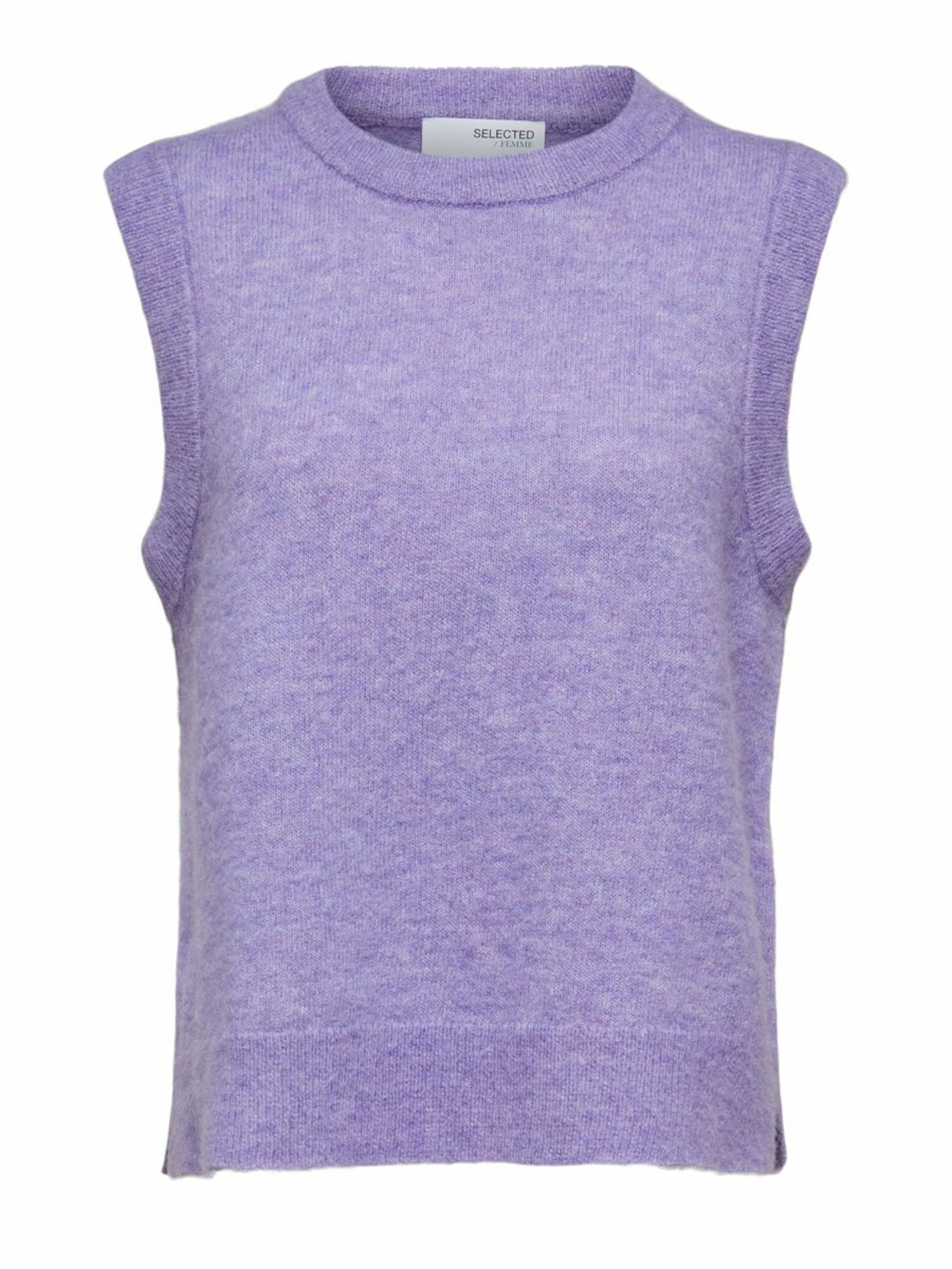 Frauen Pullover & Strick SELECTED FEMME Strickweste in Helllila - FV09334 Frauen Pullover & Strick SELECTED FEMME Strickweste in Helllila - FV09334