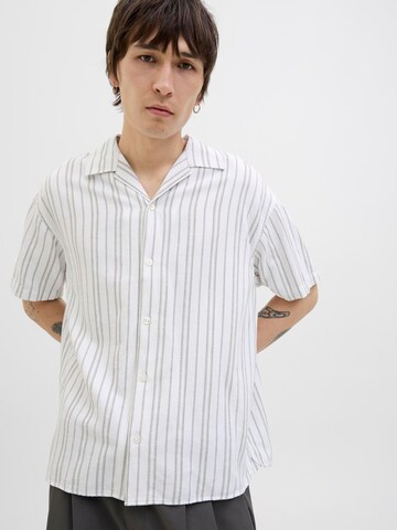 JACK & JONES Comfort fit Button Up Shirt 'JPRCCMontana' in White