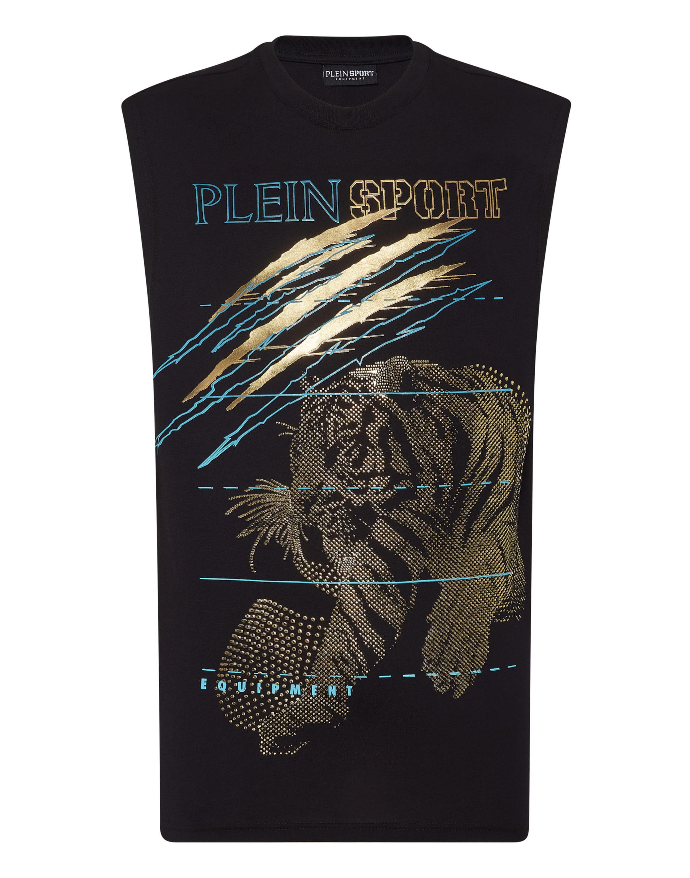 Plein Sport Shirt 'Tiger' in Black: front