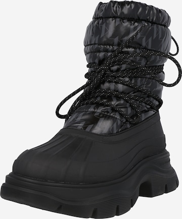 Karl Lagerfeld Rubber Boots in Black: front