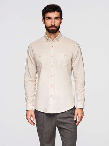 Regular fit Camicia di Ombre in beige