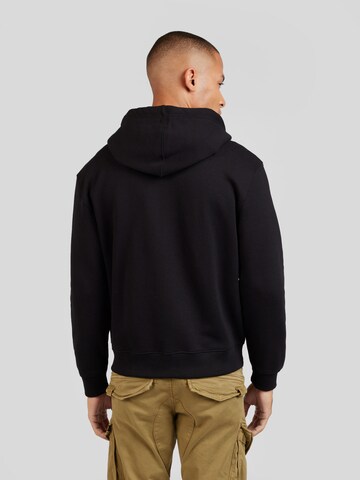 GUESS JEANS Zip-Up Hoodie in Black