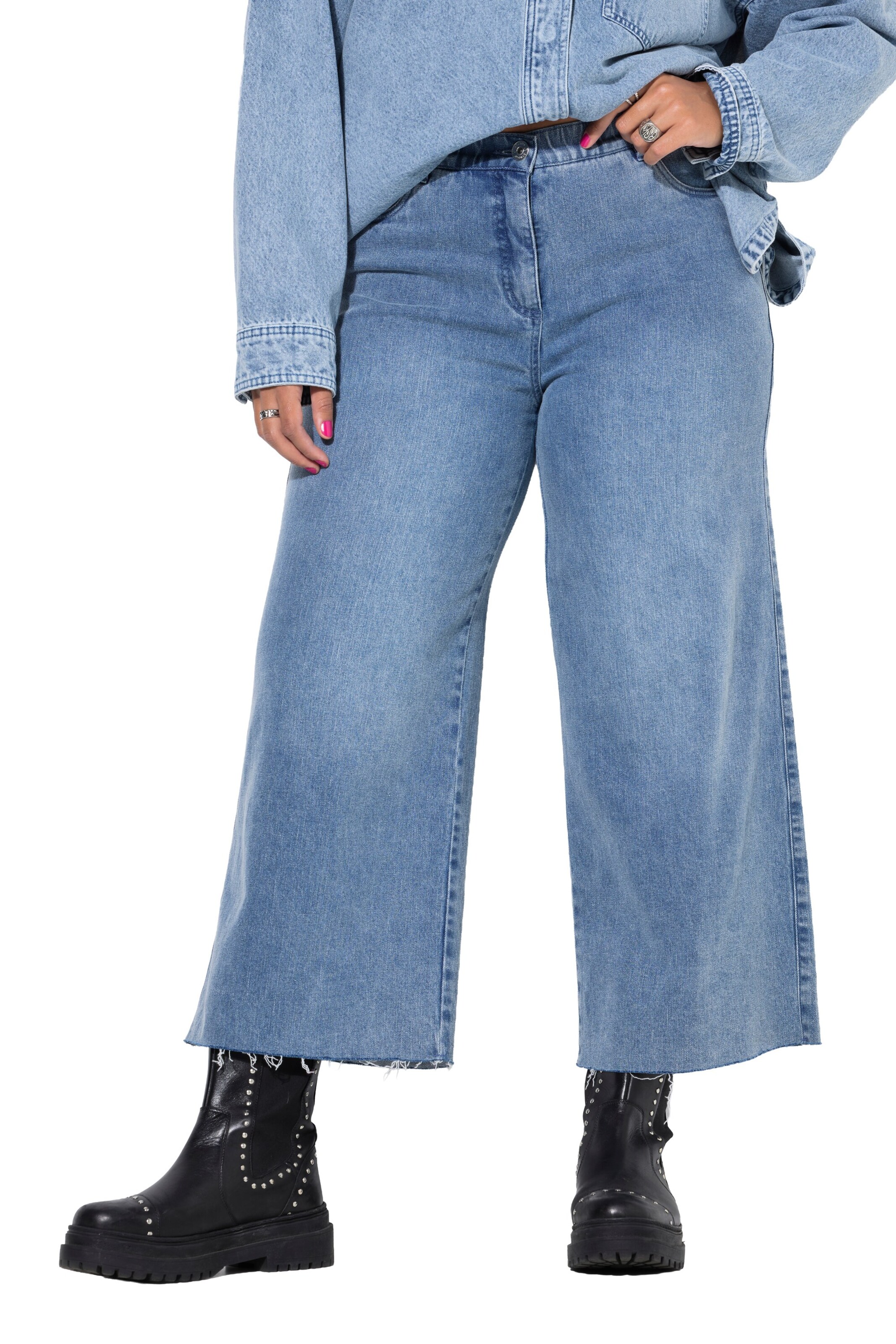 Studio Untold Wide Leg Jeans in Blau: Vorderseite