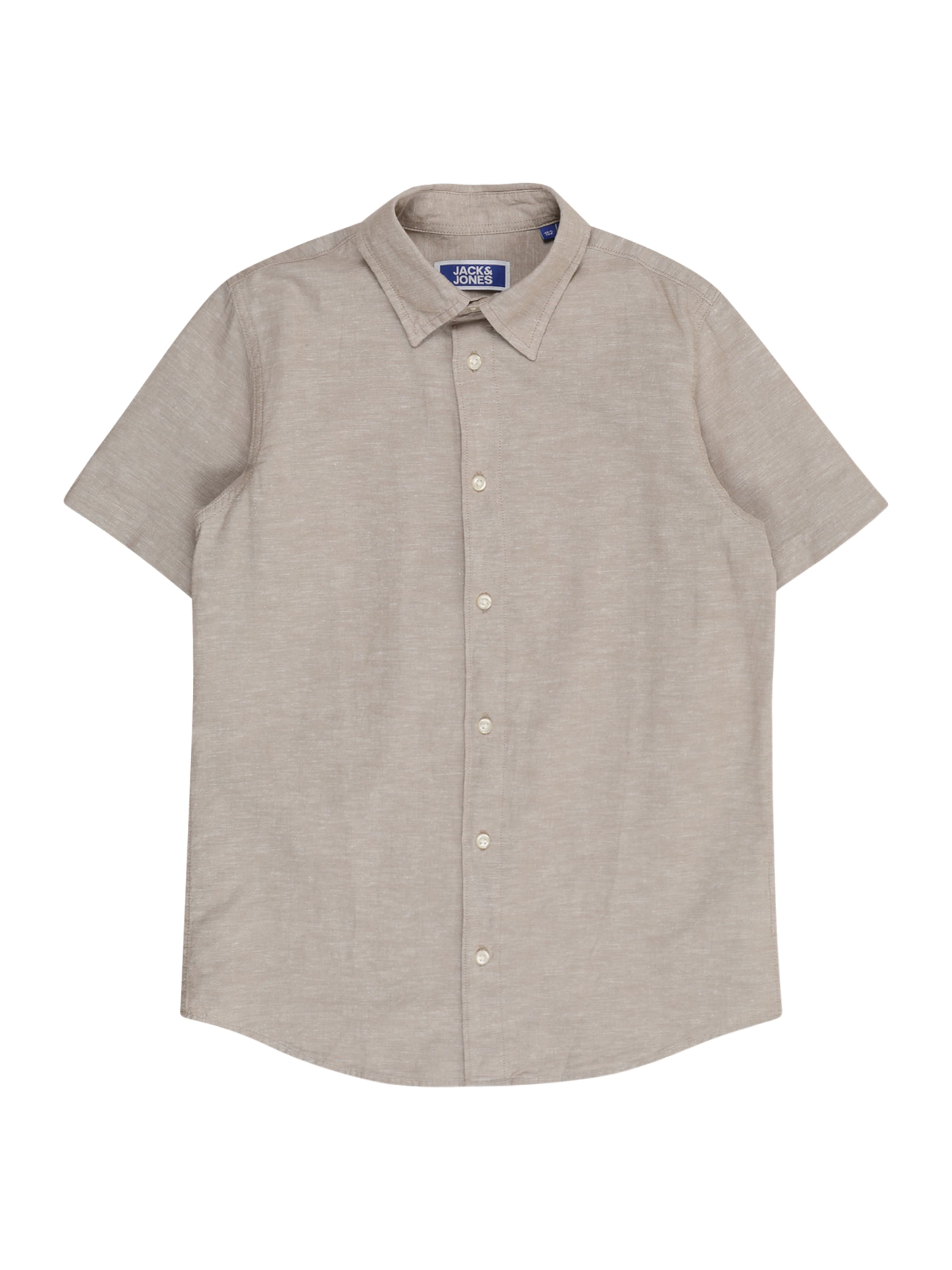 Jack & Jones Junior Regular fit Button Up Shirt 'JJBreeze' in Beige: front