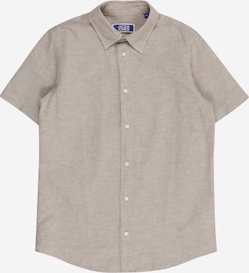 Jack & Jones Junior Regular fit Button up shirt 'JJBreeze' in Beige: front