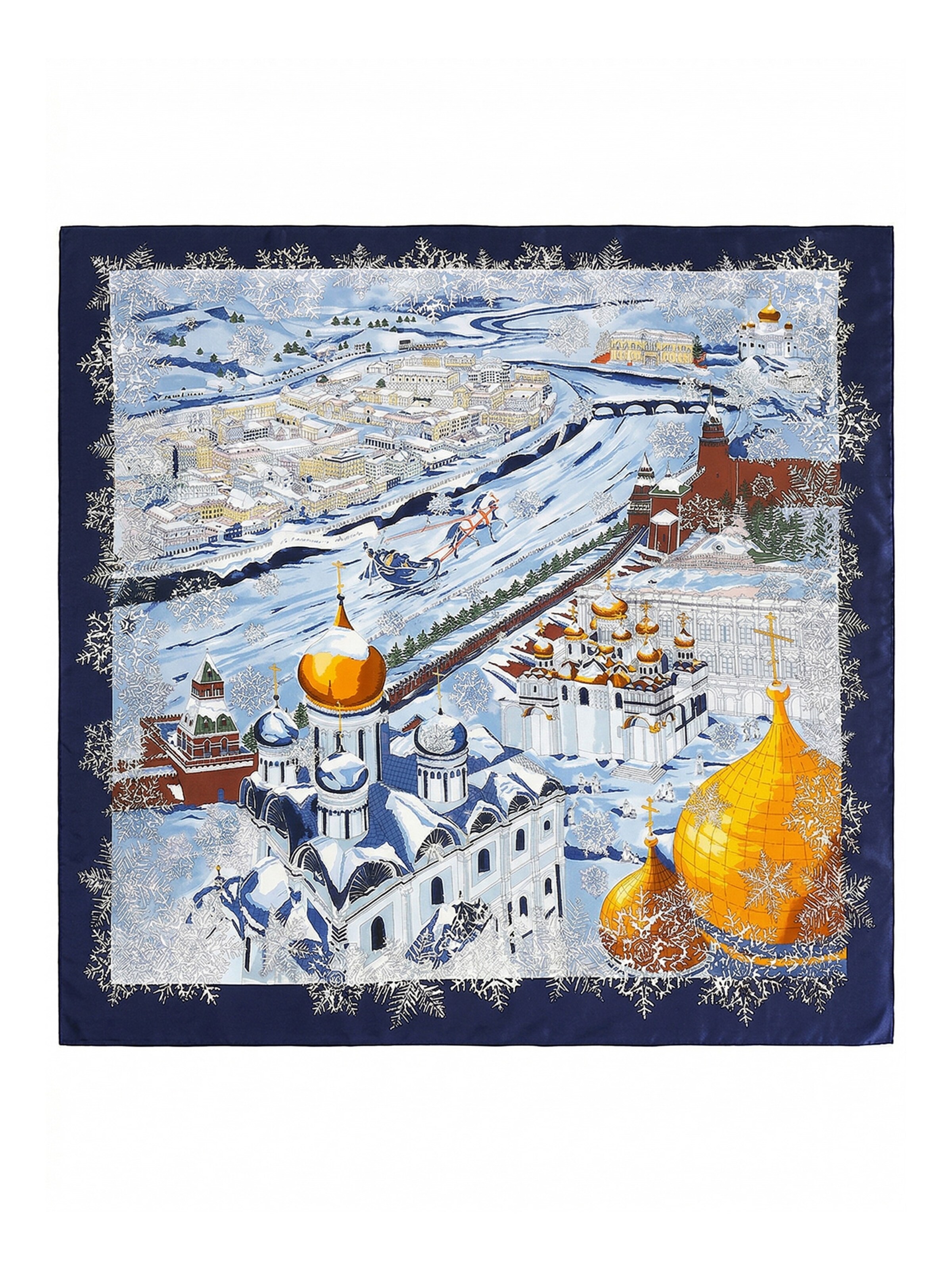 Vivi Idee Scarf 'Winterstadt' in Blue: front