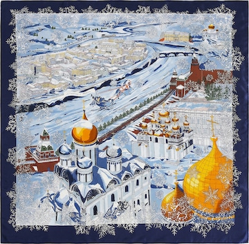 Vivi Idee Schal 'Winterstadt' in Blau: Vorderseite