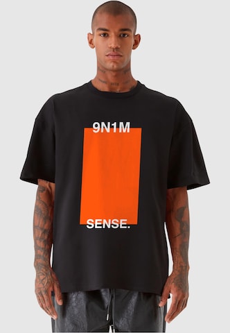 9N1M SENSE T-Shirt in Schwarz: predná strana