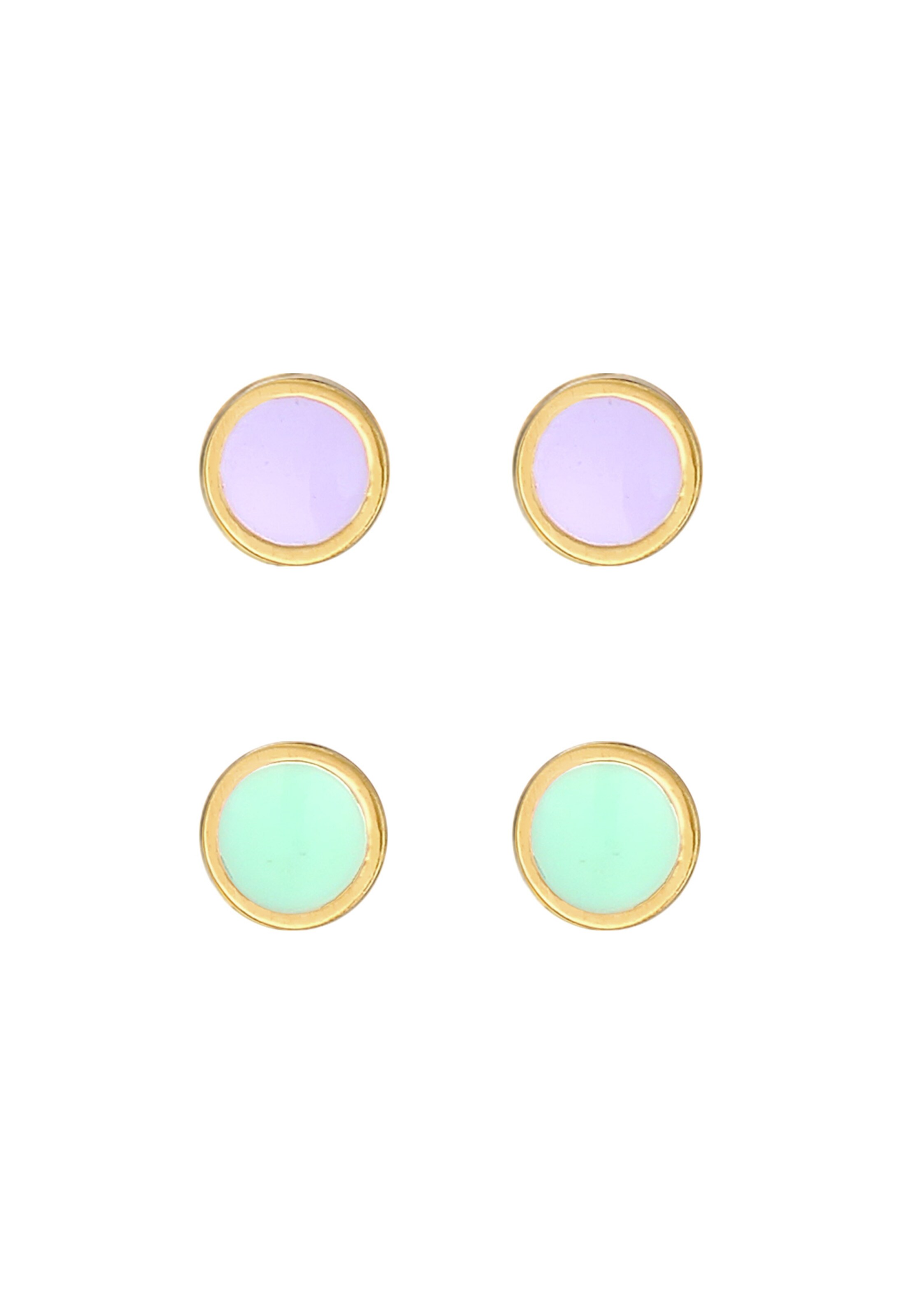 ELLI Ohrringe Basic Ohrstecker in Gold: Vorderseite