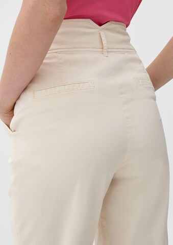 s.Oliver Regular Pleat-Front Pants in Beige