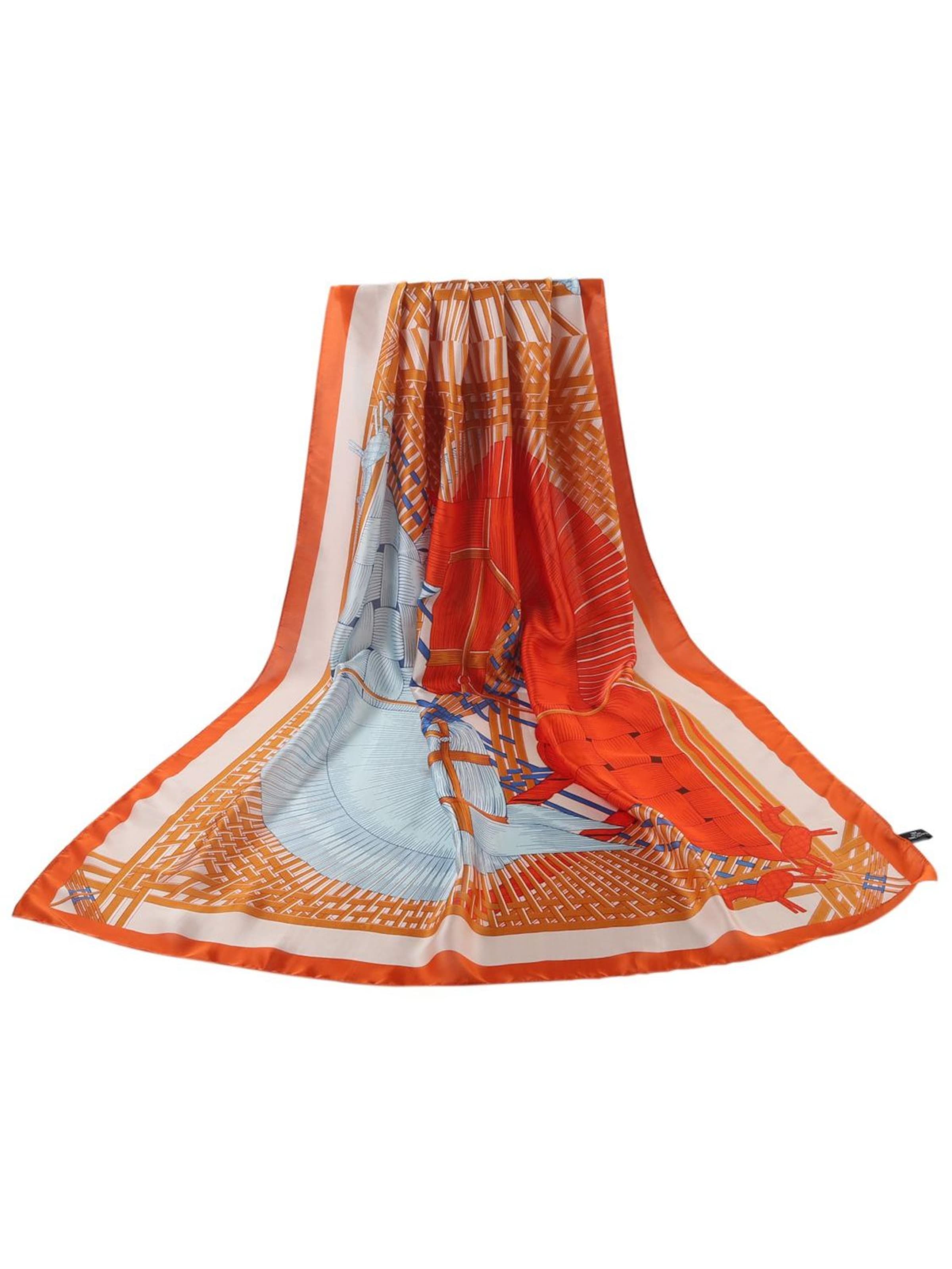 Sciarpa 'Etole de Soie Hippo Florina' di alberto cabale in arancione