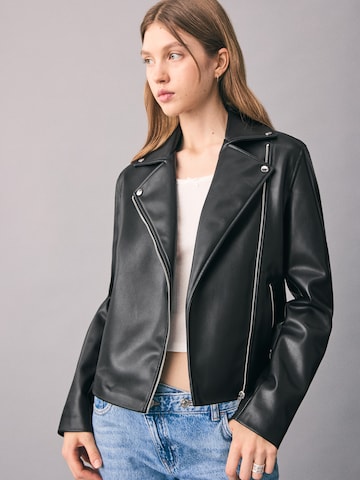 Veste mi-saison MANGO TEEN en noir : devant