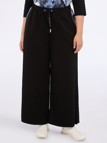 Fiorella Rubino Wide leg Broek in Zwart