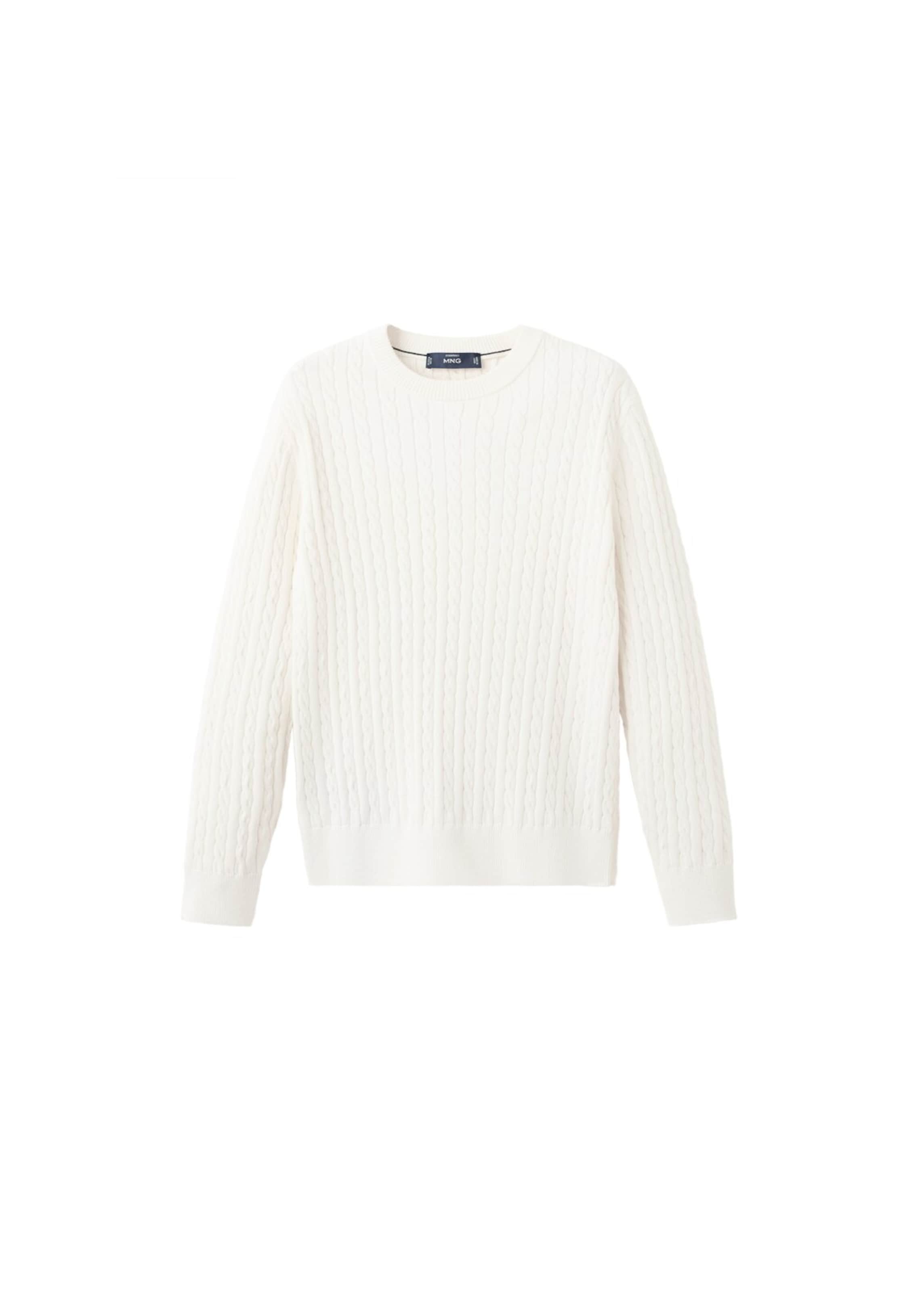 MANGO MAN Sweater 'Muguet' in White: front