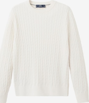 MANGO MAN Pullover 'Muguet' in Weiß: Vorderseite