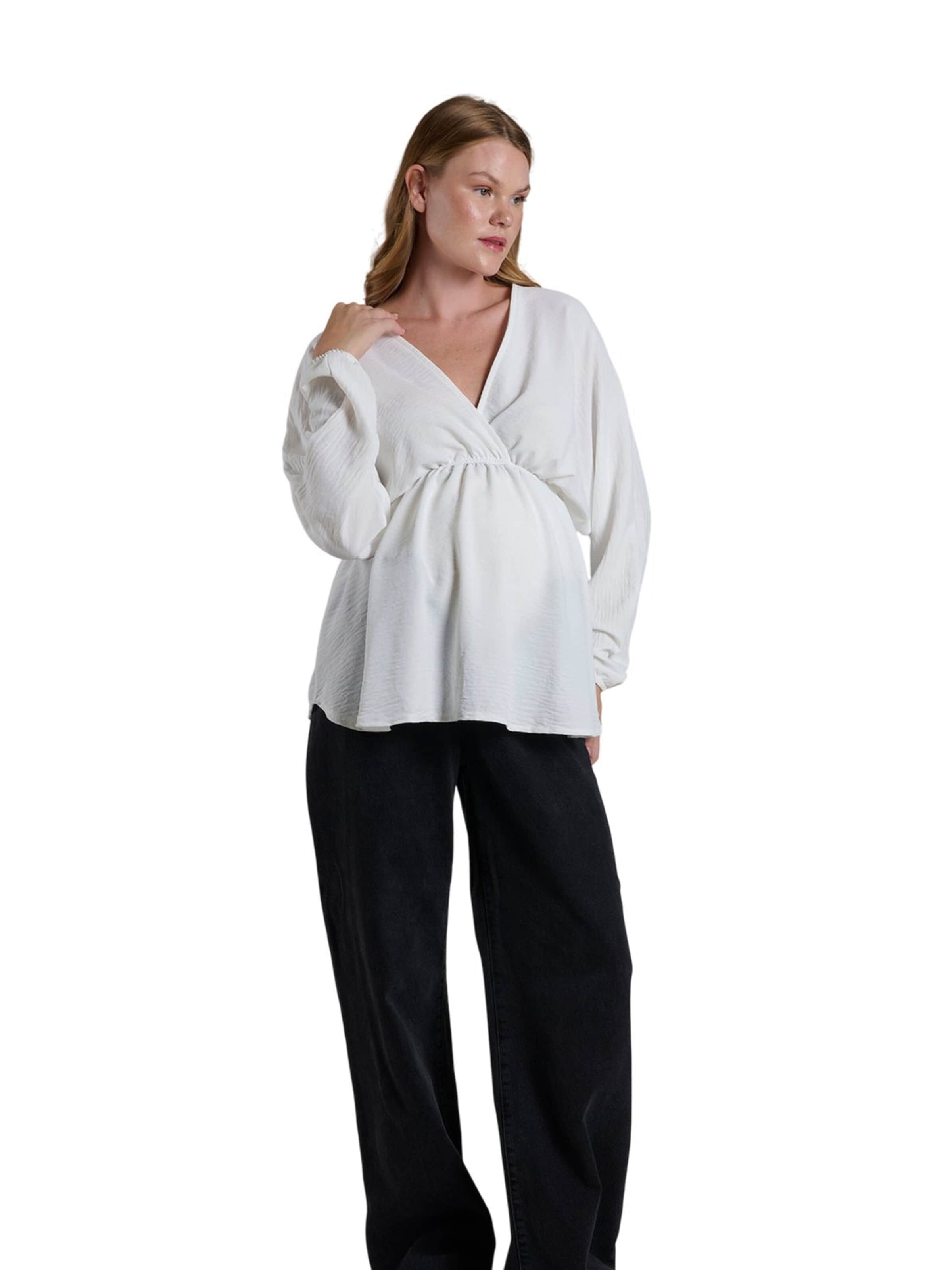 LYN MAMA Bluse in Weiß: Vorderseite