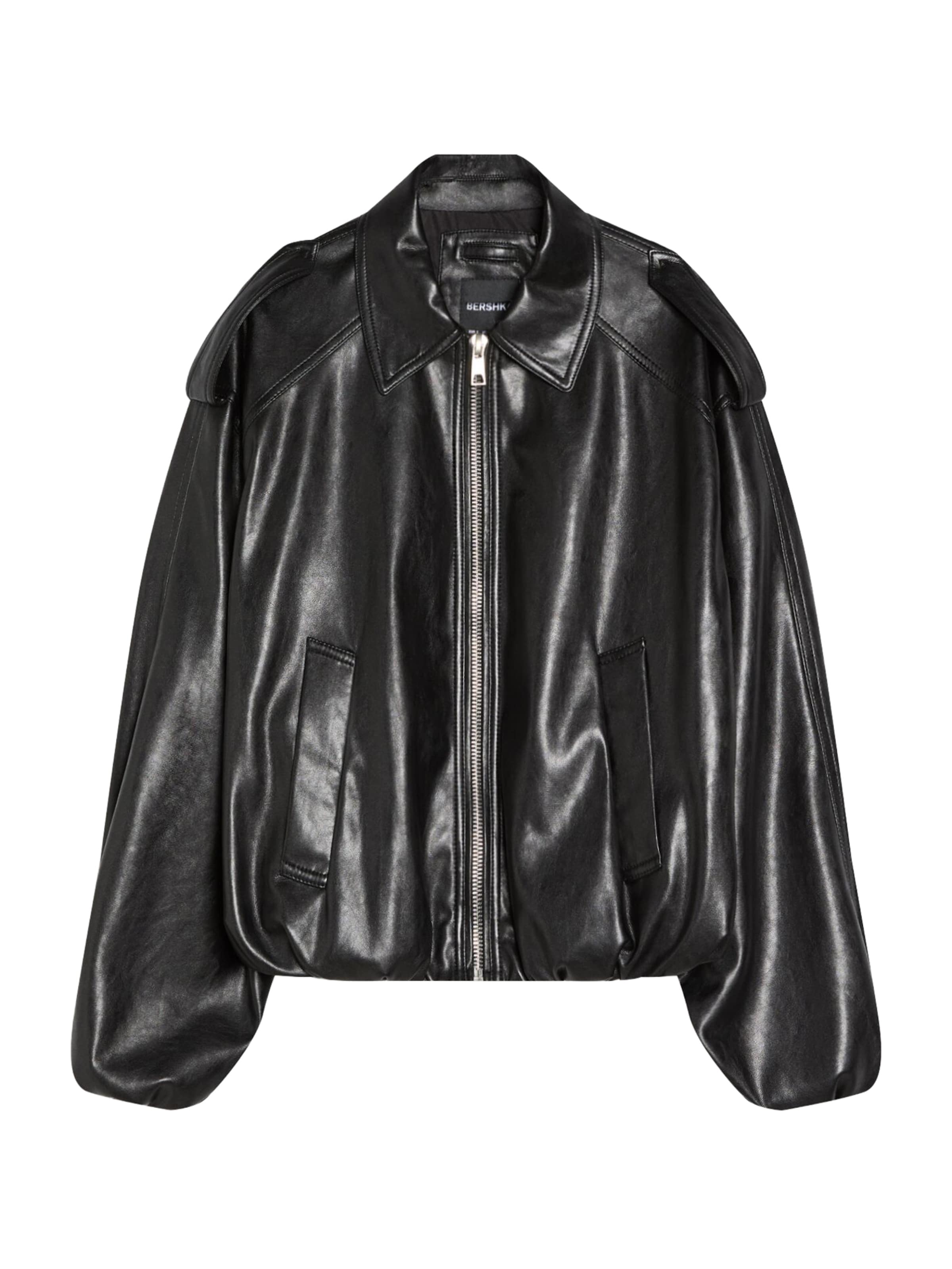 Bershka Välikausitakki värissä musta, Tuotenäkymä