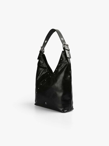 Scalpers Schultertasche 'Eyelet' in Schwarz