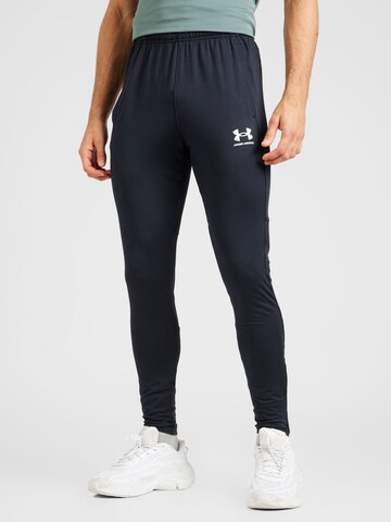 UNDER ARMOUR Slimfit Sportnadrágok 'Challenger' - fekete: elől