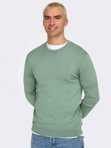 Pull-over Only & Sons en vert