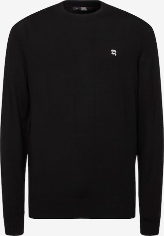 Sweat-shirt Karl Lagerfeld en noir : devant