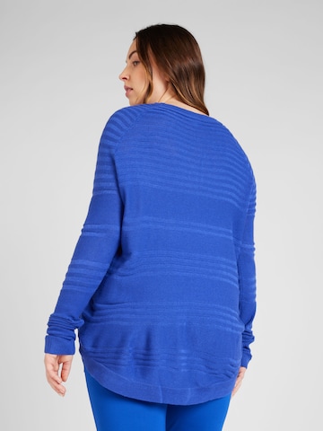 ONLY Carmakoma Sweater 'NEWAIRPLAIN' in Blue