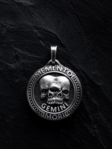 Pendentif 'GEMINI. MEMENTO MORI' REYTEL en argent
