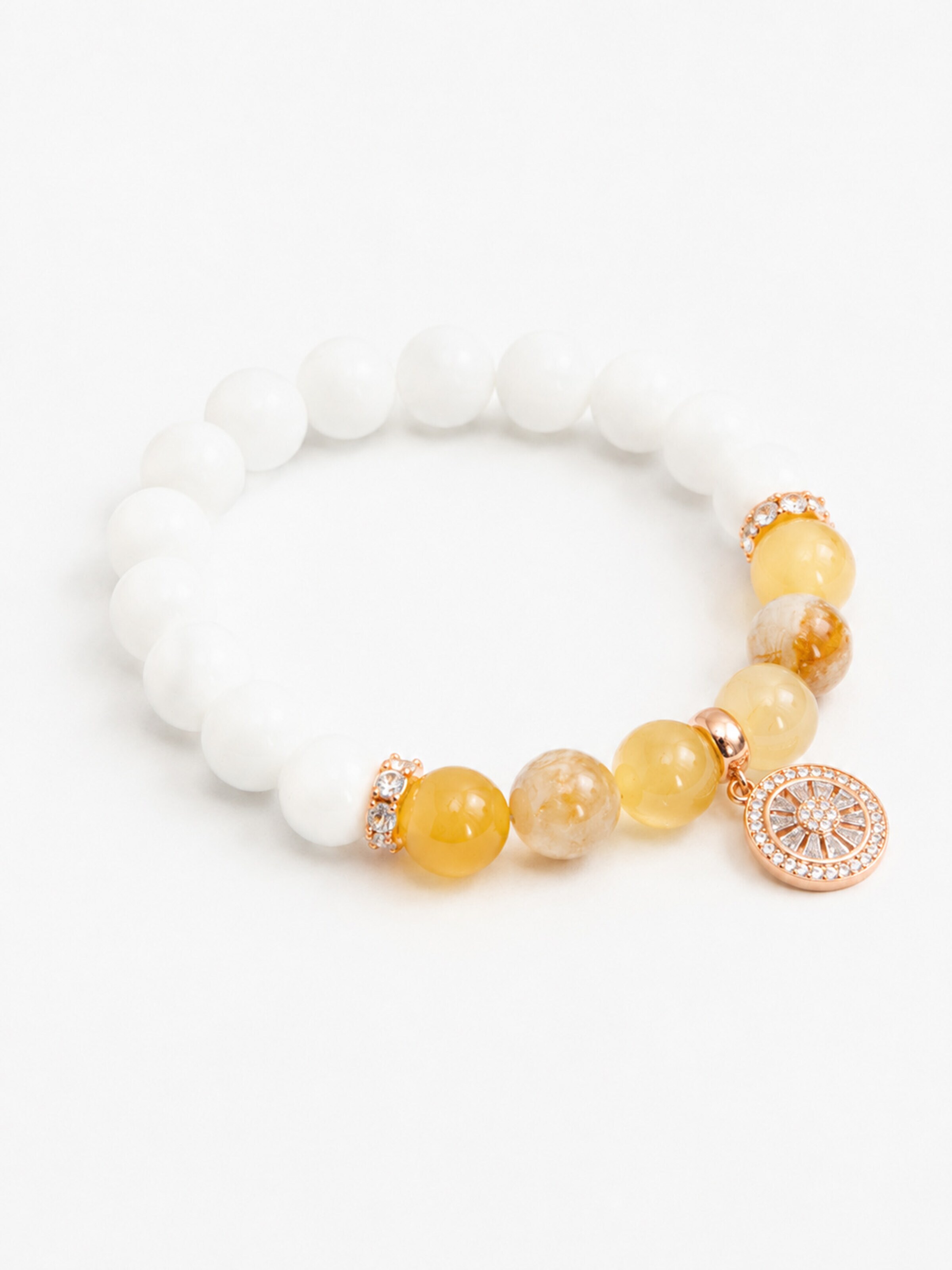 Secret Stones Bracelet 'Dual Energy' in White: front