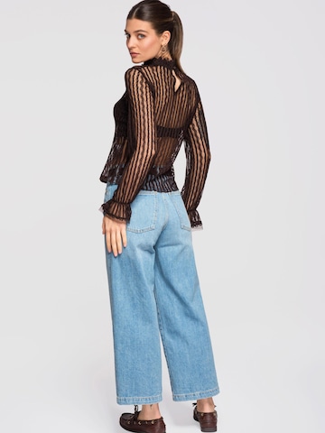 Ombre Bluse‌‌‌‌‌‌‌ in Braun