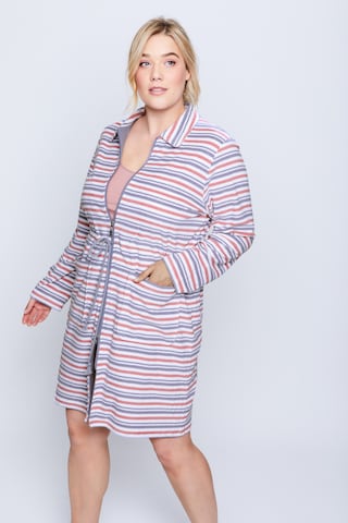 Ulla Popken Short Bathrobe in Mixed colors: front