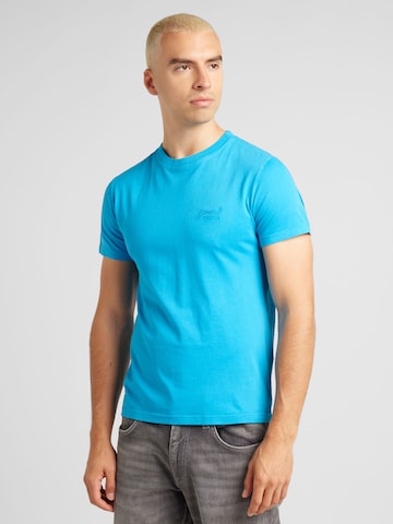 Superdry Koszulka 'ESSENTIAL' w kolorze niebieski: przód