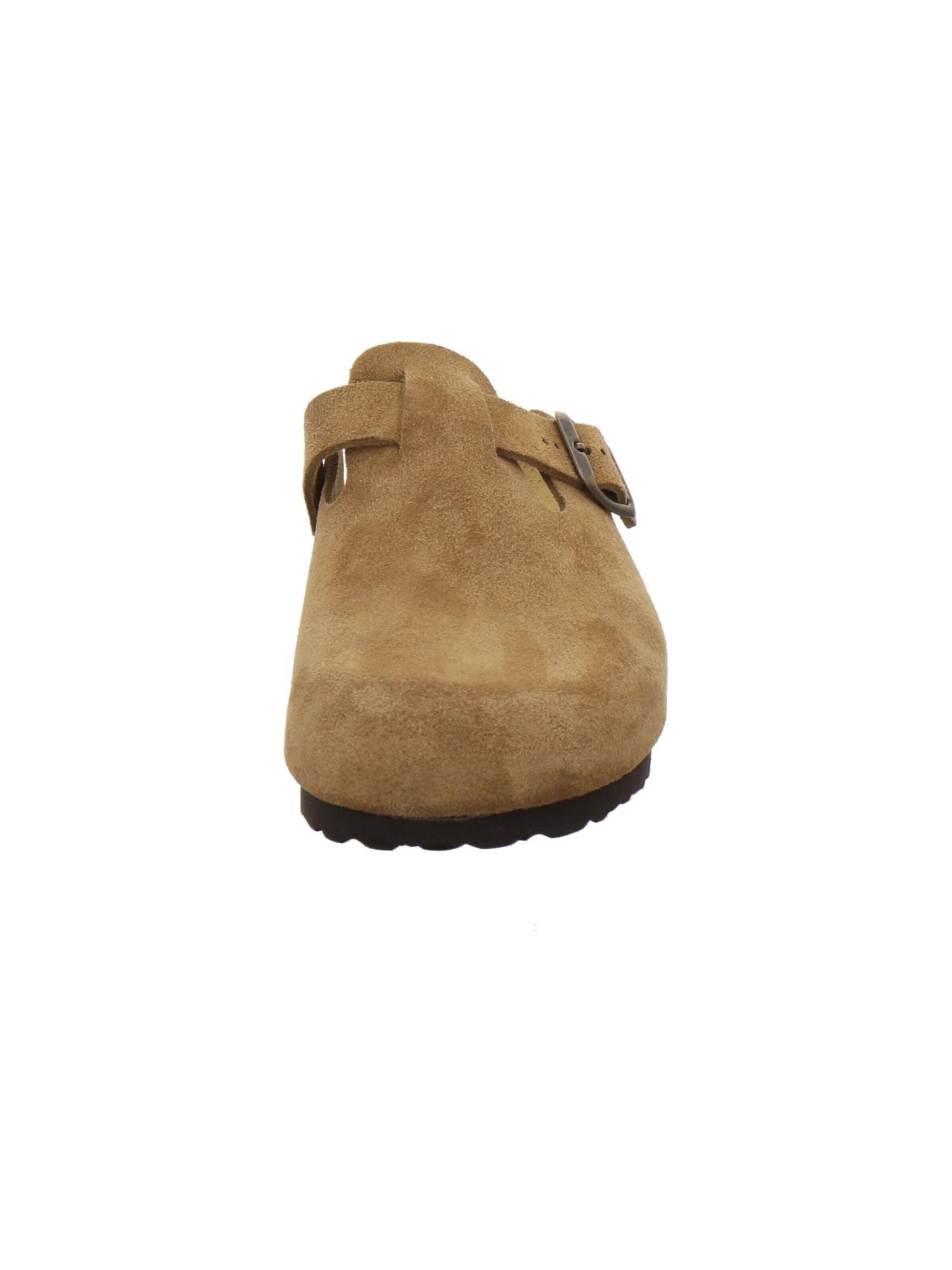 Sabots 'Clogs Damen cognac Veloursleder' AFS-Schuhe en marron