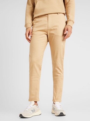 Coupe slim Pantalon Les Deux en beige : devant