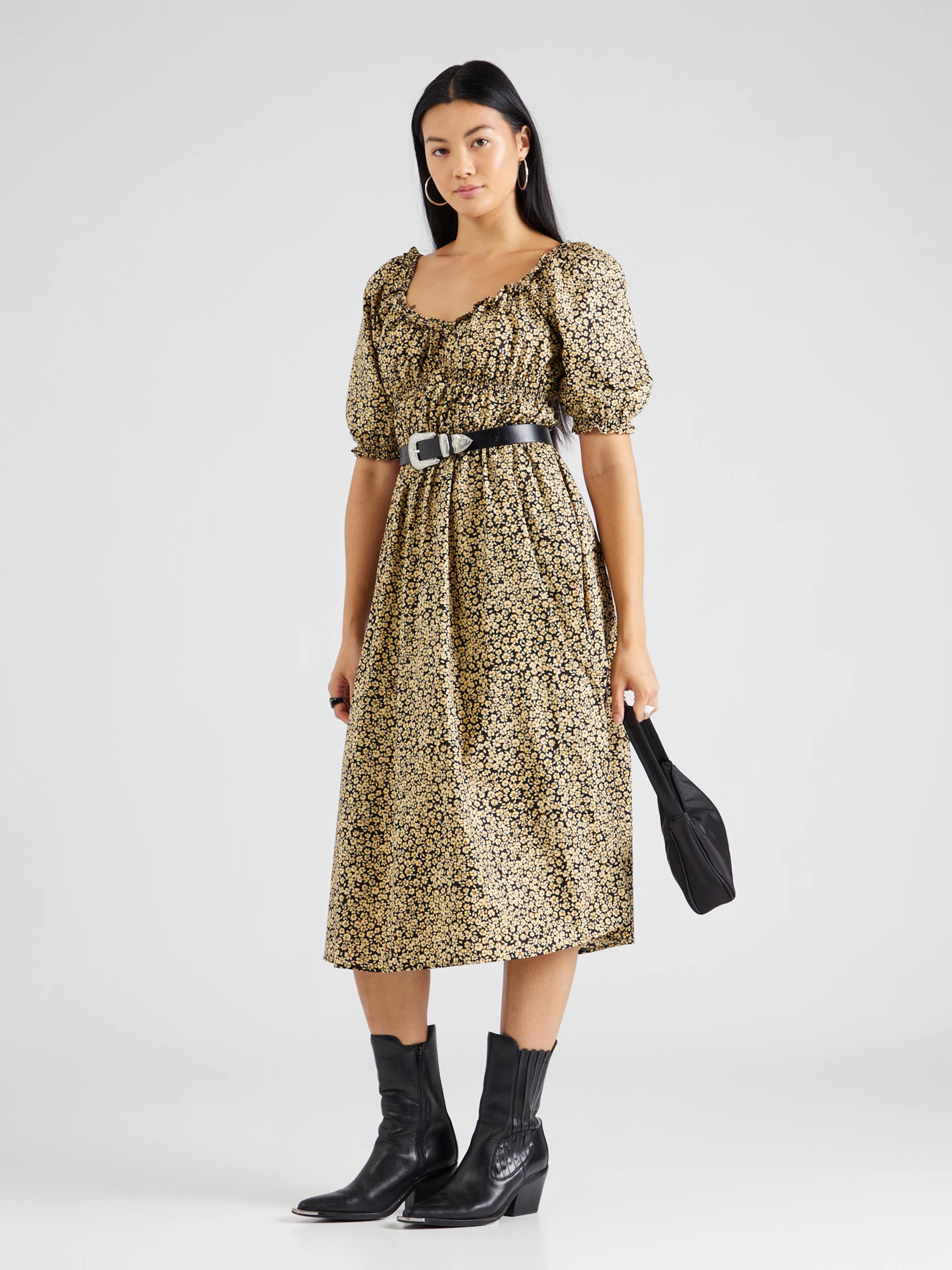 GAP Jurk SWEETHEART in Olijfgroen Zwart ABOUT YOU