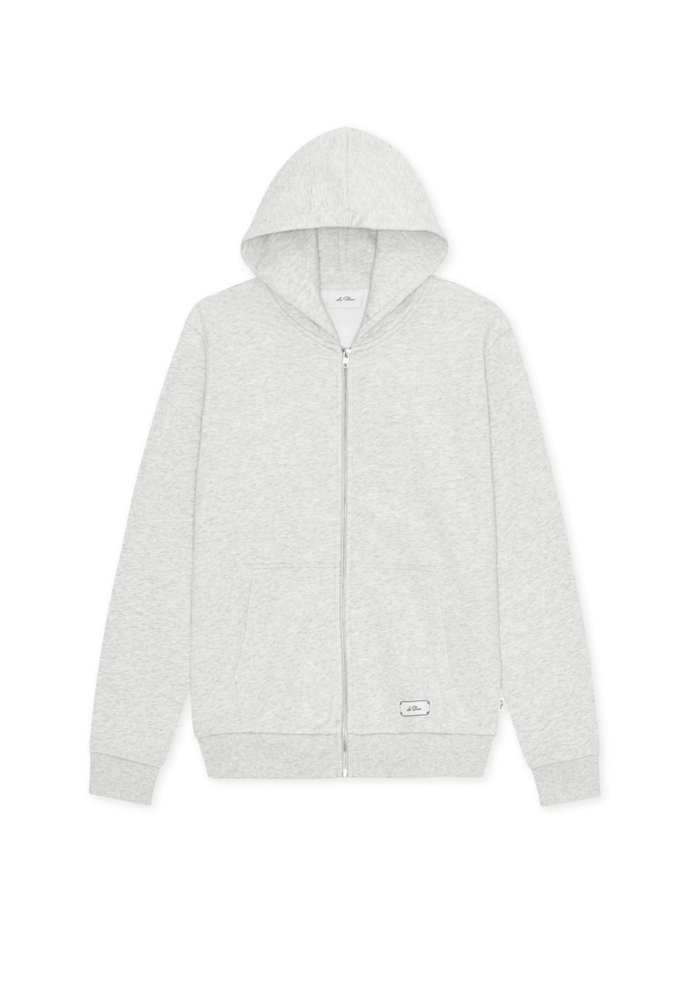 Les Deux - Sudadera con cremallera en gris: frente
