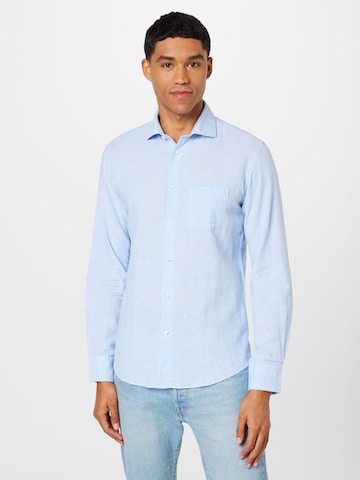 Bruun & Stengade - Regular Fit Camisa 'Ferrol' em azul: frente