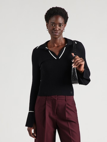 HUGO Pulóver 'Samur' - fekete: elől