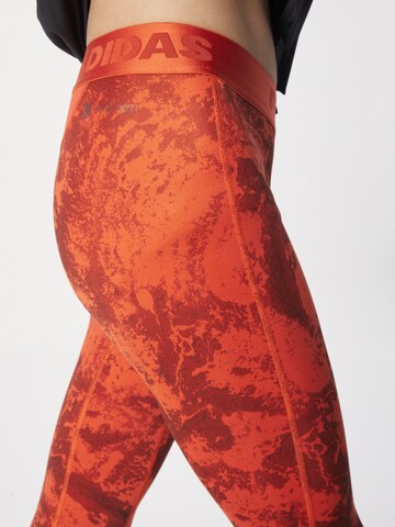 Skinny Pantaloni sportivi 'Paris Heat.Rdy Techfit Long' di ADIDAS PERFORMANCE in rosso