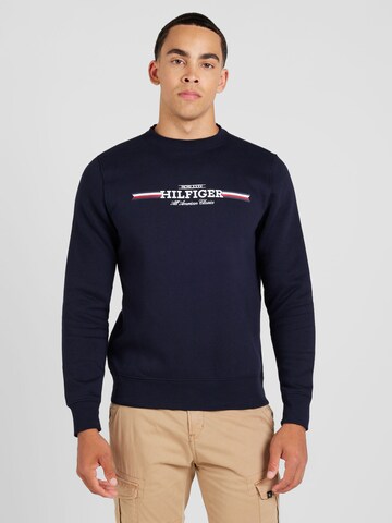 TOMMY HILFIGER Mikina – modrá: přední strana