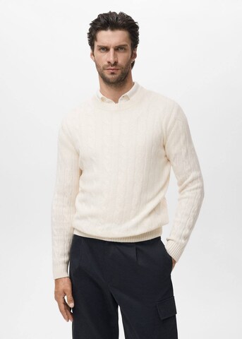 MANGO MAN Pullover 'Bimbo' in Beige: Vorderseite