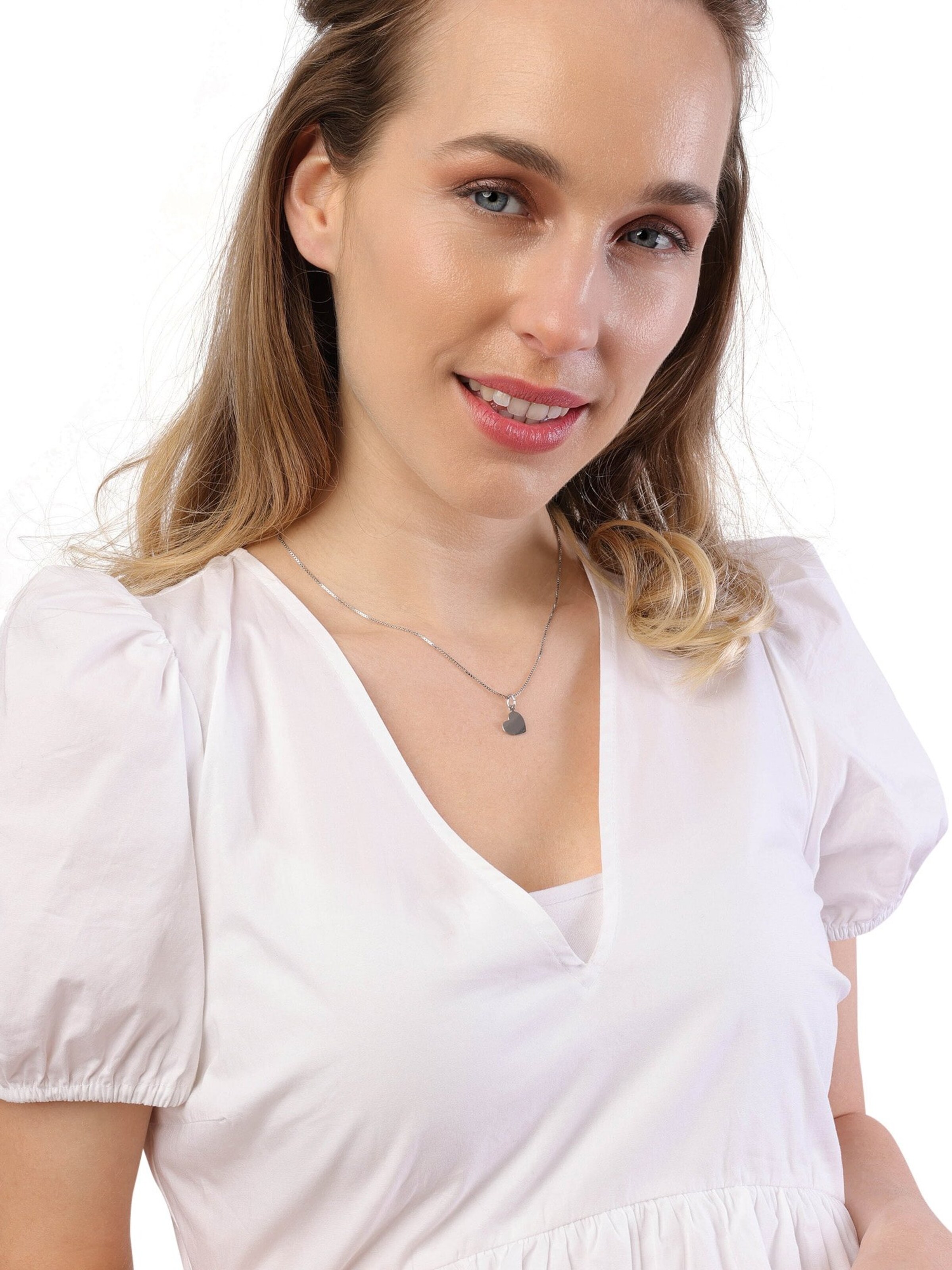 Pendentif Lucardi en argent : devant