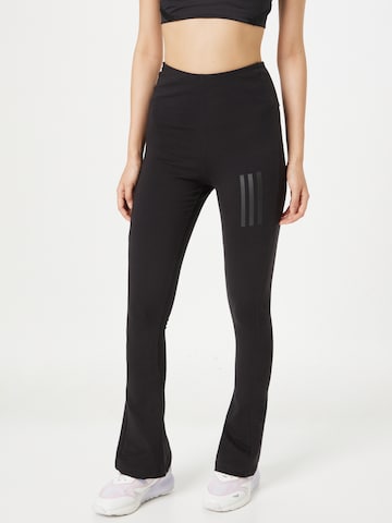 ADIDAS SPORTSWEAR Flared Workout Pants 'Mission Victory High-Waist' in Black: front